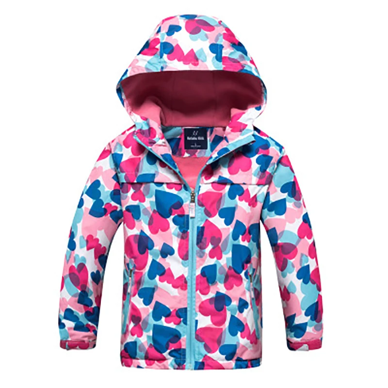

Girls Jacket Cotton Children Windproof Waterproof Outdoor Sports Warm Outerwear Casual Hooded Clothing