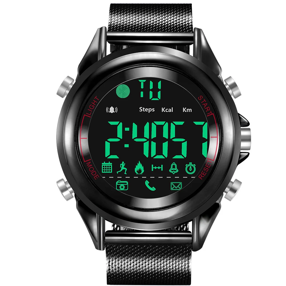 

Men's Sport Smart Watch Brand Pedometer Remote Camera Calorie Bluetooth Smartwatch Reminder Digital Wristwatches for Ios Andriod