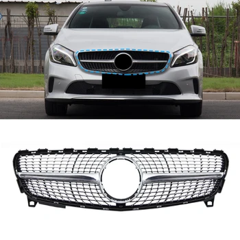 

Car Accessories Front Grille Middle Net Grills Assembly Frame Cover Decoration Parts for Mercedes-Benz A-Class W176 2013-2018