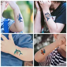 Removable Long Lasting Leg Body Art Cute  Animation 3D Body Tattoo Sticker Party Cover Scars Temporary Decal