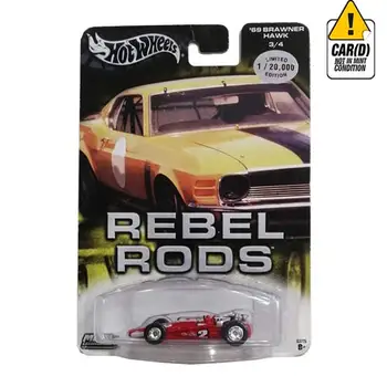 

Hot Wheels '69 Brawner Hawk 3/4 Rebel Rods Limited Edition 1/20.000 2004 long card
