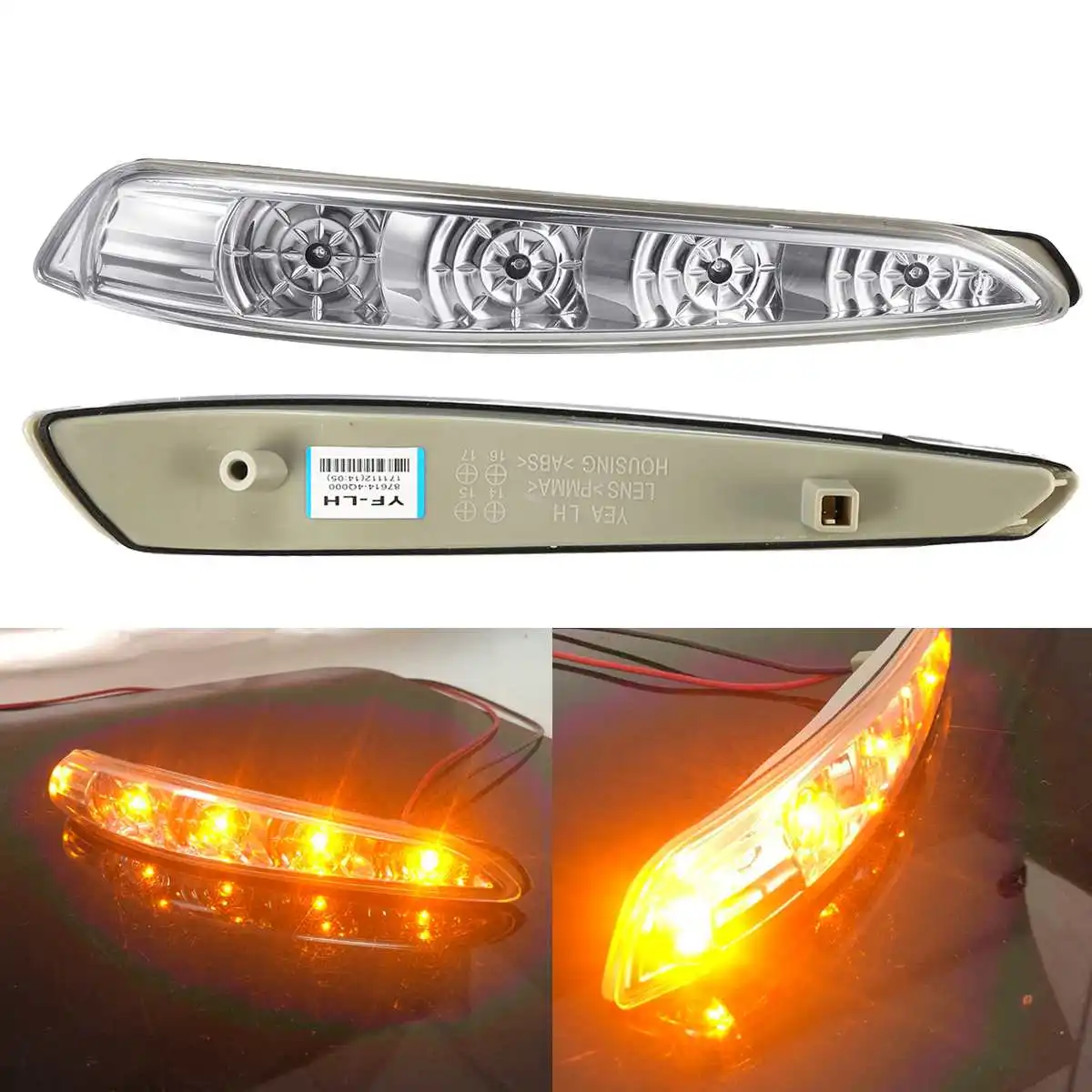 12V правой и левой Зеркало заднего вида свет для hyundai Sonata 2011- зеркало заднего вида лампа светодиодный поворотник боковой свет