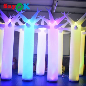 Buy Sayok Inflatable LED Pillar 10 Feet High Inflatable LED Tree Glow In The Dark With Blower For Party Wedding Stage Decorations