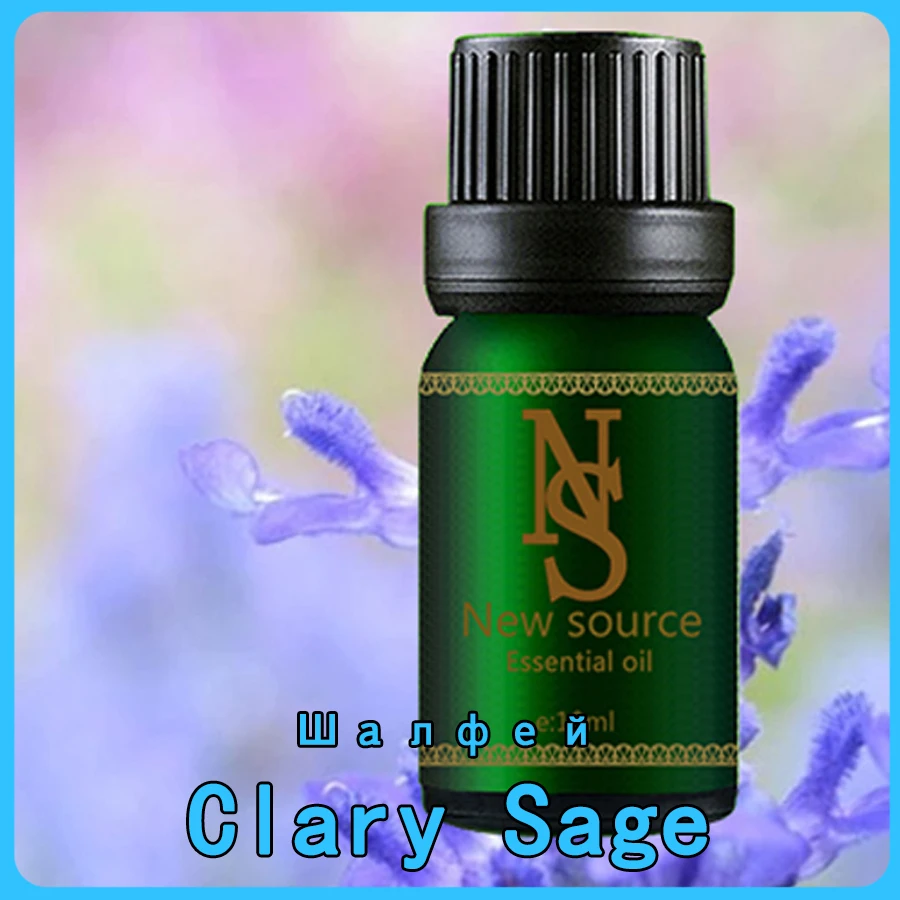 Clary Sage Essential oil 10ml natural Clary Sage Essential Oil kin effect Nursing hair Oil control balance Clary Sage Oil soft matte blur effect тон 25 natural