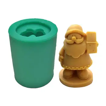 

Santa Silicone Mold DIY Soap Candle Making Mould Santa Resin Decoration Silicone Resin Plaster Mold Christmas Home Decoration