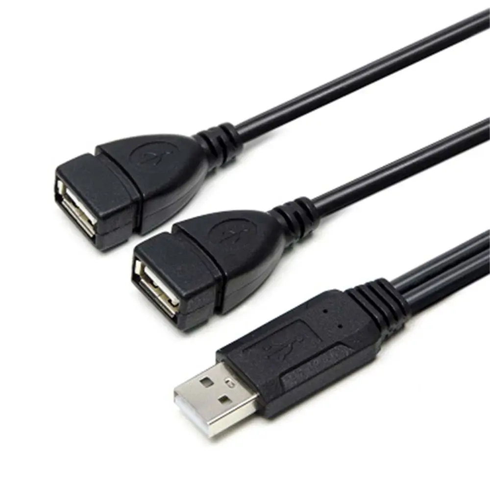 1 шт. 30 см USB 2 0 A папа двойной женский Джек Y сплиттер концентратор шнур питания