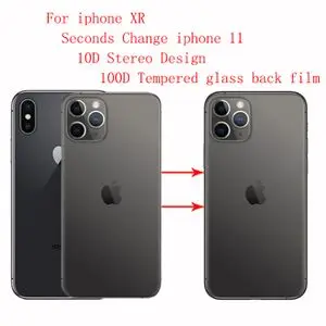 Подходит для iPhone X XS объектив камеры секунды стать 11pro применимо к iPhone XS max защитное кольцо крышка камеры - Цвет: Черный