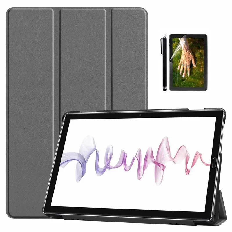 Для huawei MediaPad M6 10,8 чехол ультра тонкий Fit умный резиновый чехол для huawei MediaPad M6 10,8 дюймов планшет - Цвет: Gray.3in1
