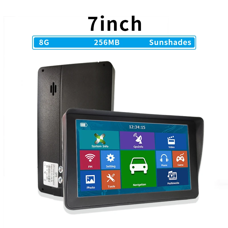 7" HD Car GPS Navigation FM Bluetooth AVIN Navitel latest Europe Map Sat nav Truck gps navigators truck gps navigation