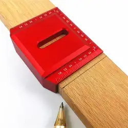 Инструмент для маркирования древесины с защитой от искажений штриховая строчка из алюминиевого сплава 45/90 градусов под прямым углом