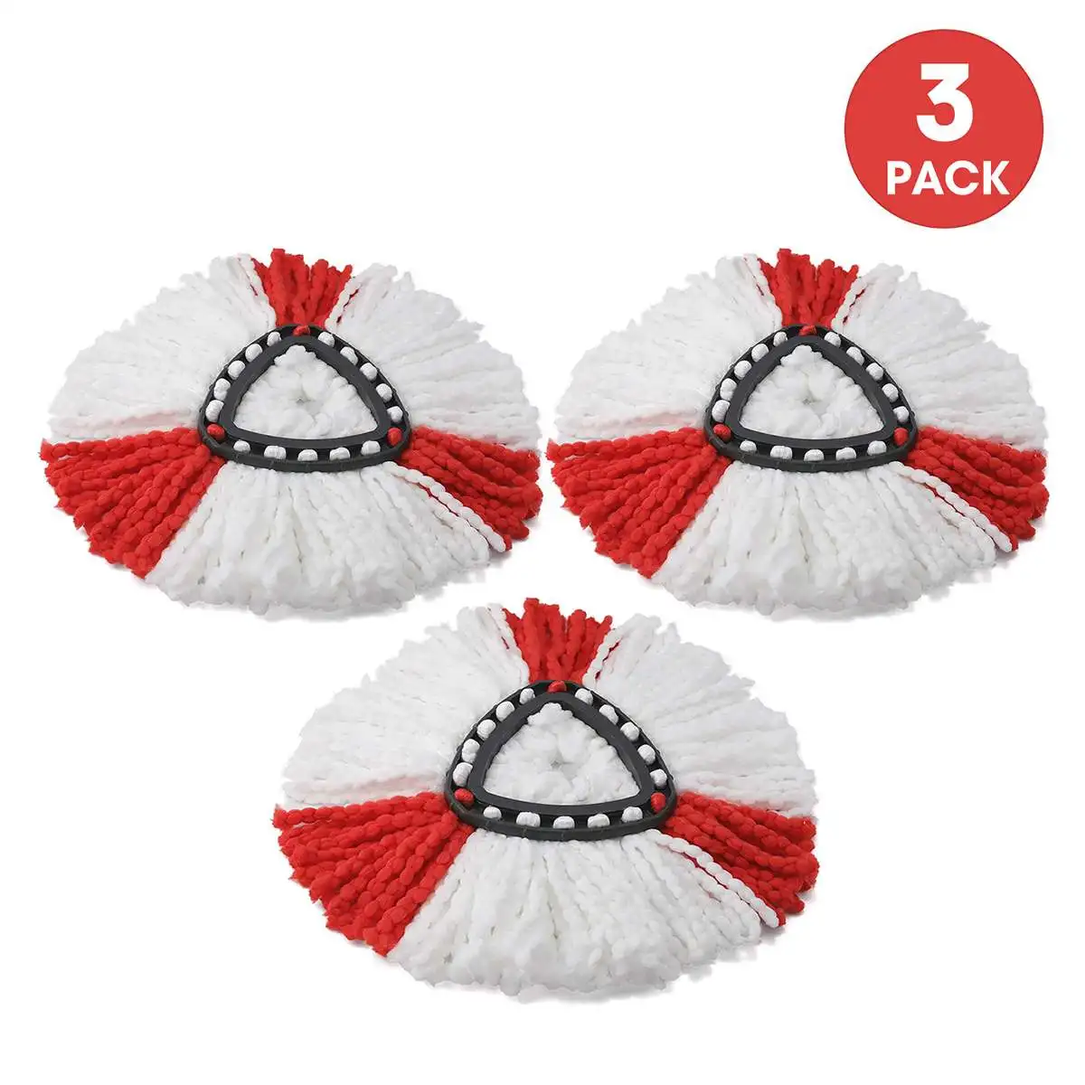 3pcs For EasyWring 1/3/5pcs Replacement Head Easy Microfiber Spin Mop Refill Floor Mop Head Housekeeper Home Floor Cleaning for Vileda O-Cedar - Цвет: 3pcs For EasyWring