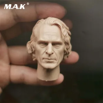 

1/6 Scale Male Head Scuplt Model PVC Joker Clown PVC Joaquin Phoenix Unpainted Head Carving Model for 12'' Body