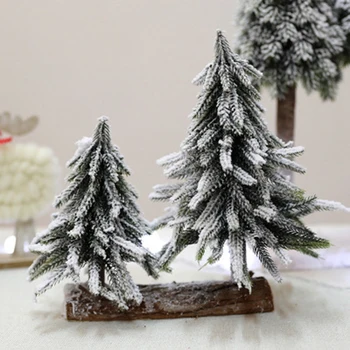 

Christmas Tree Burlap Flocking Snow Scene Arrangement Christmas Decorations Desktop Decoration Home Artificial Trees