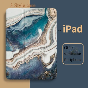 

Green Gold Marble Smart Cover For iPad Pro 9.7 6th 7th 11 air 10.5 12.9 10.2 Mini4 5 2019 Tablet Case with or no pencil holder