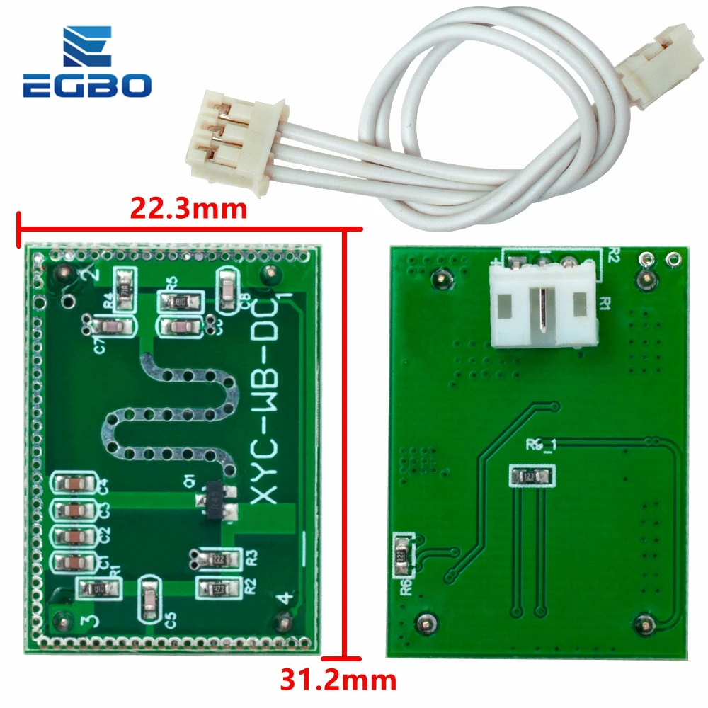 EGBO 1PCS Strong Anti-jamming! 5.8GHZ Microwave Radar Sensor 6-9M Smart Trigger Switch Module 3.3-20V DC for Home Control | Электронные