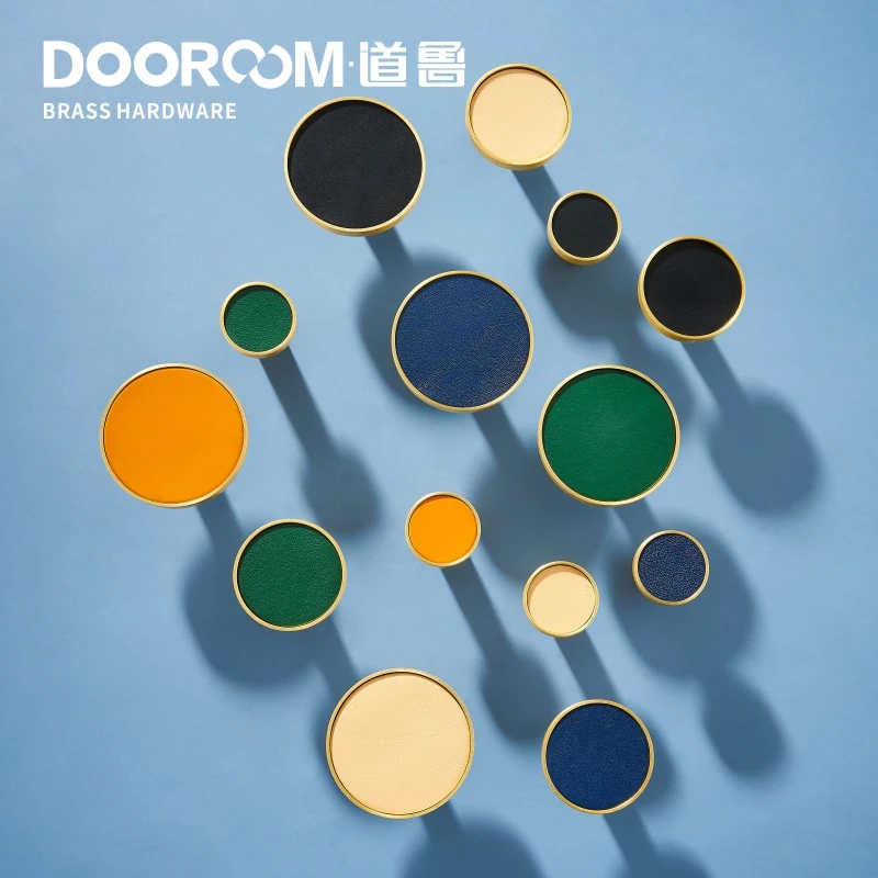 Dooroom латунные кожаные красочные крючки для ванной комнаты кухни прихожей вешалки