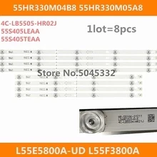 

New 10set=80 PCS LED Backlight strip for L55P2-UDN TOT-55D2900 JL.D55051330-004ES-M JL.D55041330-004ES-M B55A658U 55U6700C