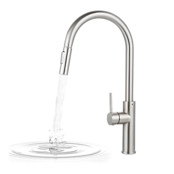 

Hot Ceramic Valve Core Kitchen Faucets Single Handle Pull Out Kitchen Tap Single Hole Handle Swivel 360 Degree Water Mixer Tap
