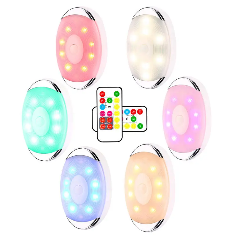 

Wireless Color Changing Led Puck Lights With Remote Controls,Led Under Cabinet Lighting,Battery Operated Lights,Closet Light, Un
