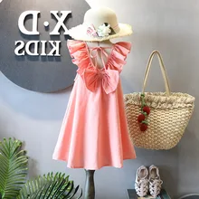 Новинка года; модное платье принцессы с вуалью для девочек; Детские хлопковые платья; сезон весна