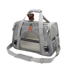 Принтом в виде рождественского кота кошка посылка Осень-зима дышащая складной пространство женская черная кожаная сумка портативный свой собака out с сумкой