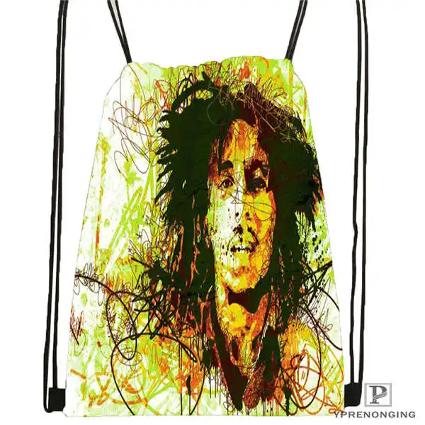 

Custom IBob-Marley-Quotes Drawstring Backpack Bag Cute Daypack Kids Satchel (Black Back) 31x40cm#180612-02-18