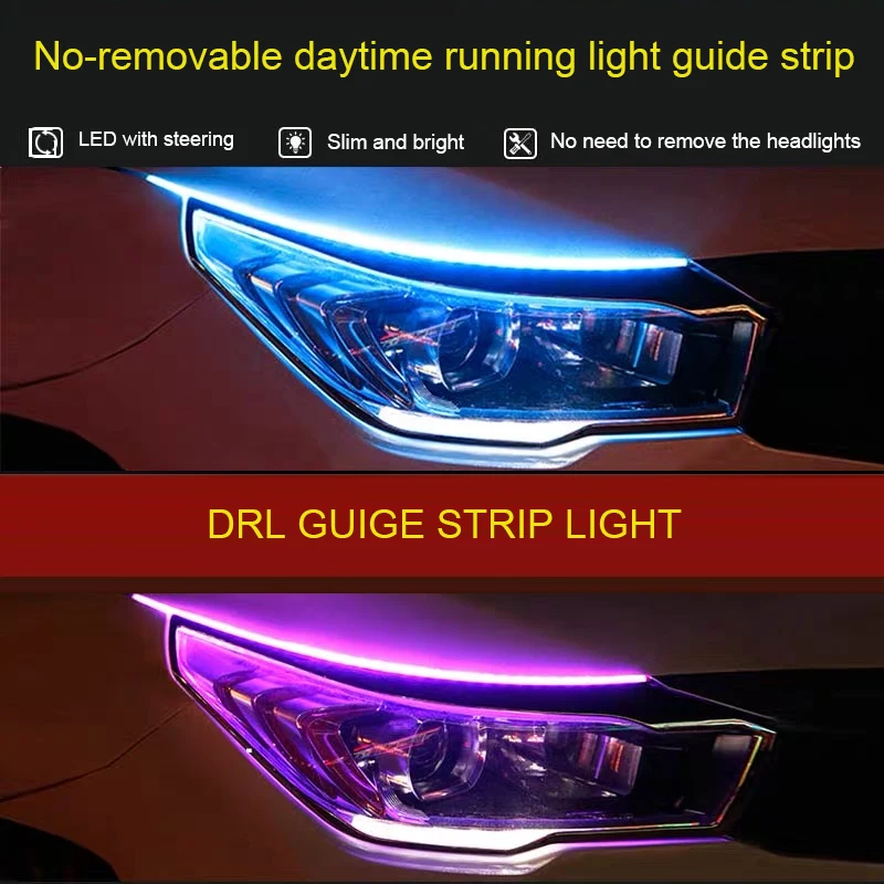Ультратонкая светодиодная лента DRL 30 45 60 см дневной ходовой светильник гибкая