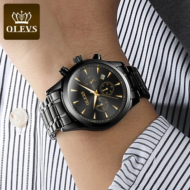 

Hot Selling Ollie Was Brand Business Quartz Watch Multi-functional Night Light Waterproof MEN'S Watch MEN'S Watch