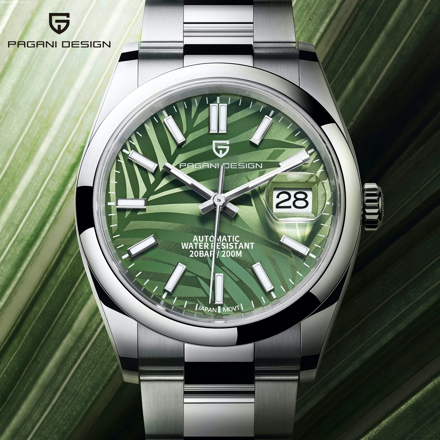 PAGANI DESIGN 2022 New 39MM Palm leaf dial Men's Watches top brand luxury Automatic watch men Mechanical Wristwatch Reloj Hombre |