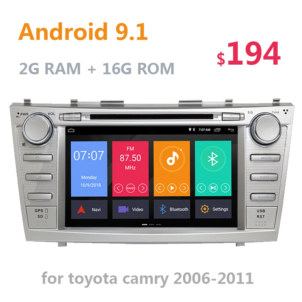 

8'' 2 Din Android 9.1 Car Radio DVD CD Player Auto Gps Stereo for Toyota Camry 2006 2007 2008 2009 2011 Bluetooth SD TF USB 45