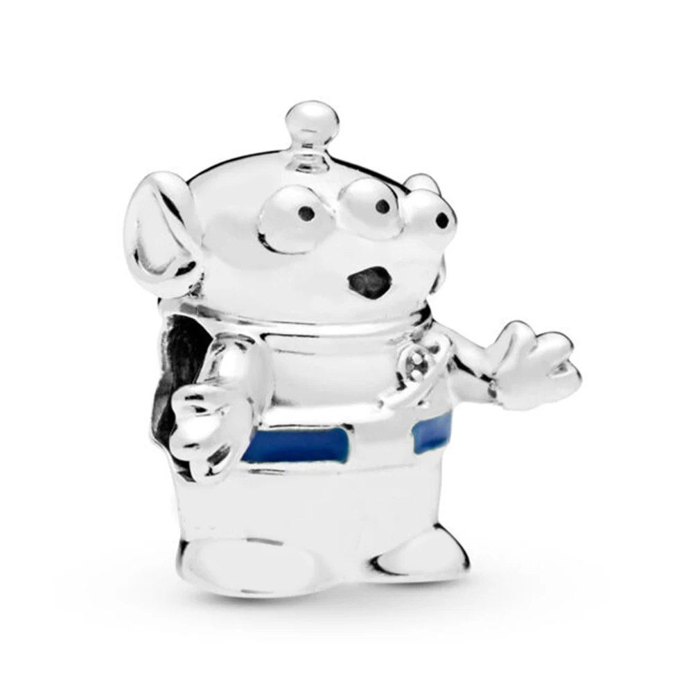 

Diseny Pixar Charms 100% Real 925 Sterling Silver Toy Story Bead Charm Alien Charms Fit Original Bracelet Diy Jewelry
