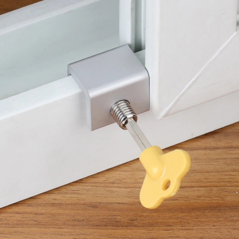 1Pcs Child Protection Aluminum Alloy Window Lock Child Window Protection Baby Safety Security Window Stopper Window Limiter