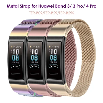 

Stainless Wristband Bracelet for Huawei Band 3 TER-B09/ Band 3 Pro TER-B29/ Band 4 Pro TER-B29S Replacement Strap Bands Magnetic