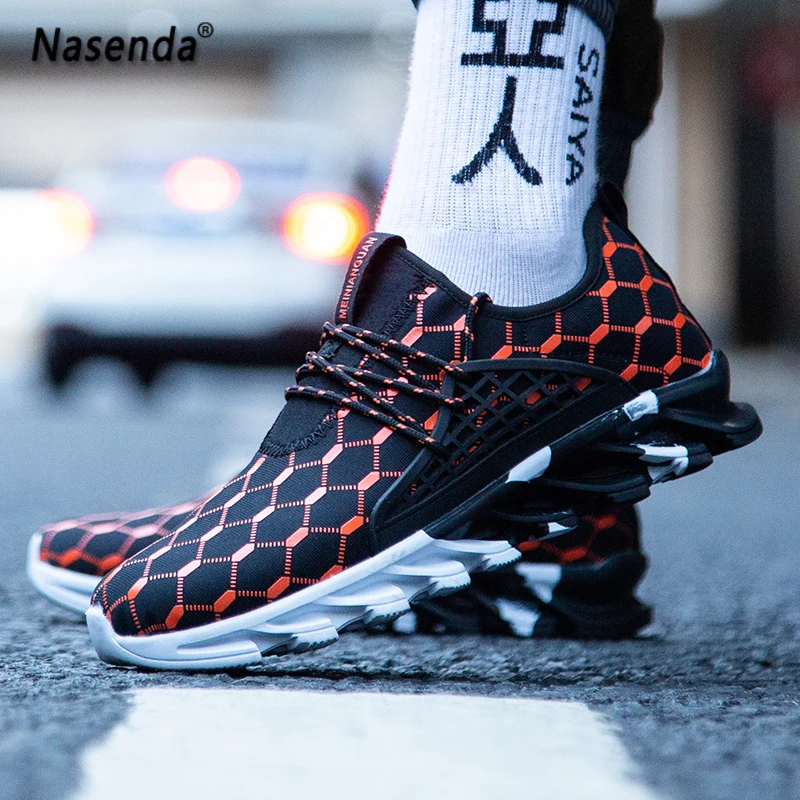 Модная мужская обувь размера плюс 46 повседневная из сетчатого материала на