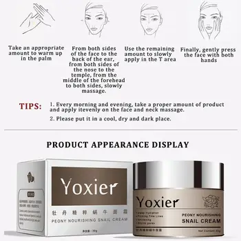 

30g Snail Essence Face Cream Hyaluronic Acid Moisturizer Collagen Cream Skin Nourish Care Essence K3W9