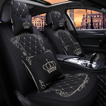 

Full Coverage flax fiber car seat cover auto seats covers for Toyota CAMRY COROLLA LEVIN VIOS FS YARIS L PRADO CROWN AVALON