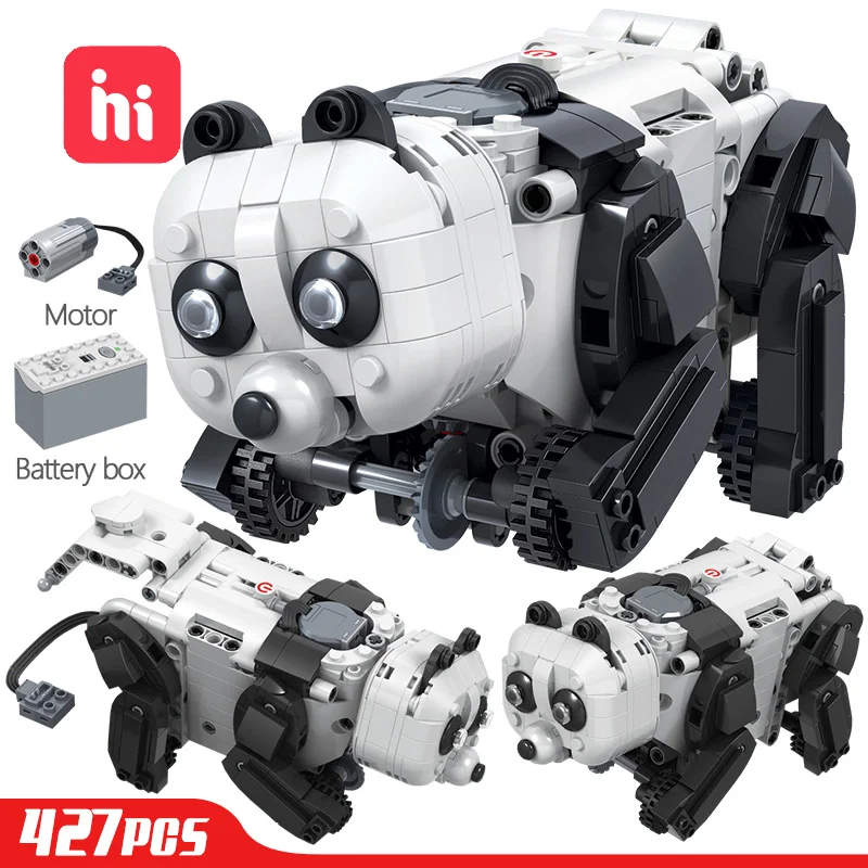 Hypac 427PCS строительные блоки лего-техник Creator электрические панды животные робот