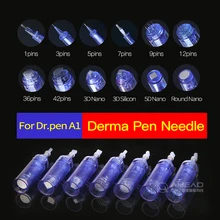 Иглы картридж 10 шт. Электрический дермапен иглы байонет 9 12 36 42 контактный нано картридж для авто Dr. Pen A1 Наконечник иглы для татуажа