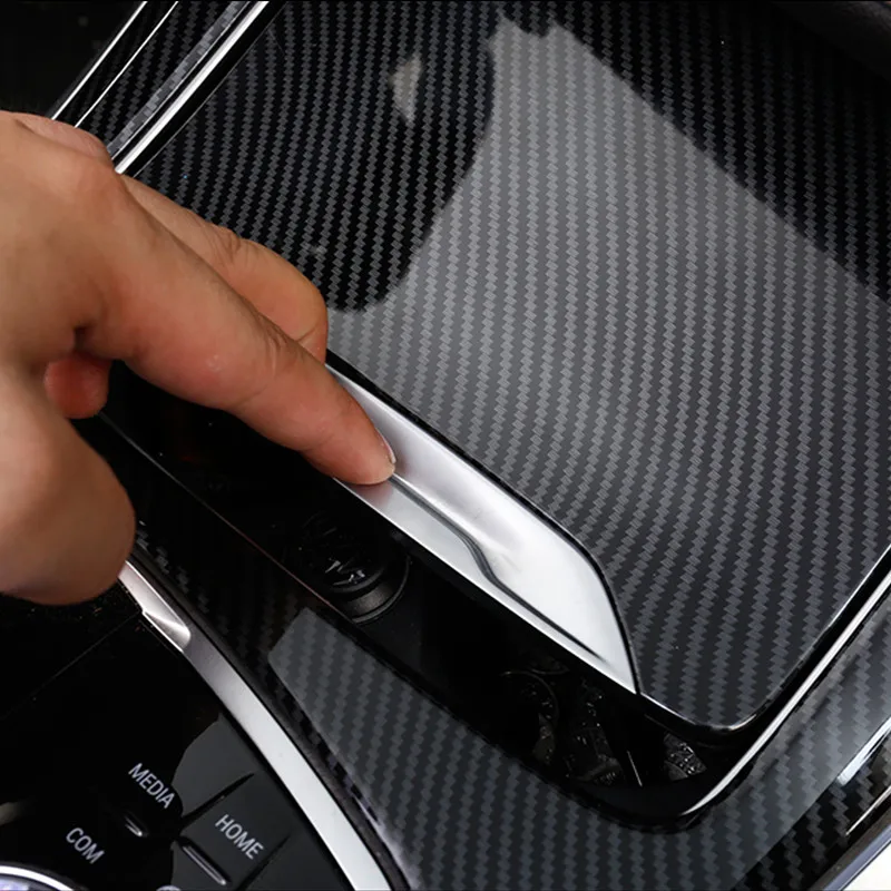 Автомобильный Стайлинг из углеродного волокна цвет для BMW X5 G05 панель переключения передачи мультимедиа рамка держатель стакана воды украшение крышка наклейка