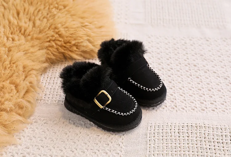 Зимняя детская повседневная обувь на меху; Брендовая обувь из натуральной кожи и шерсти для мальчиков и девочек; теплые зимние ботинки; студенческие кроссовки; бархатные детские кроссовки