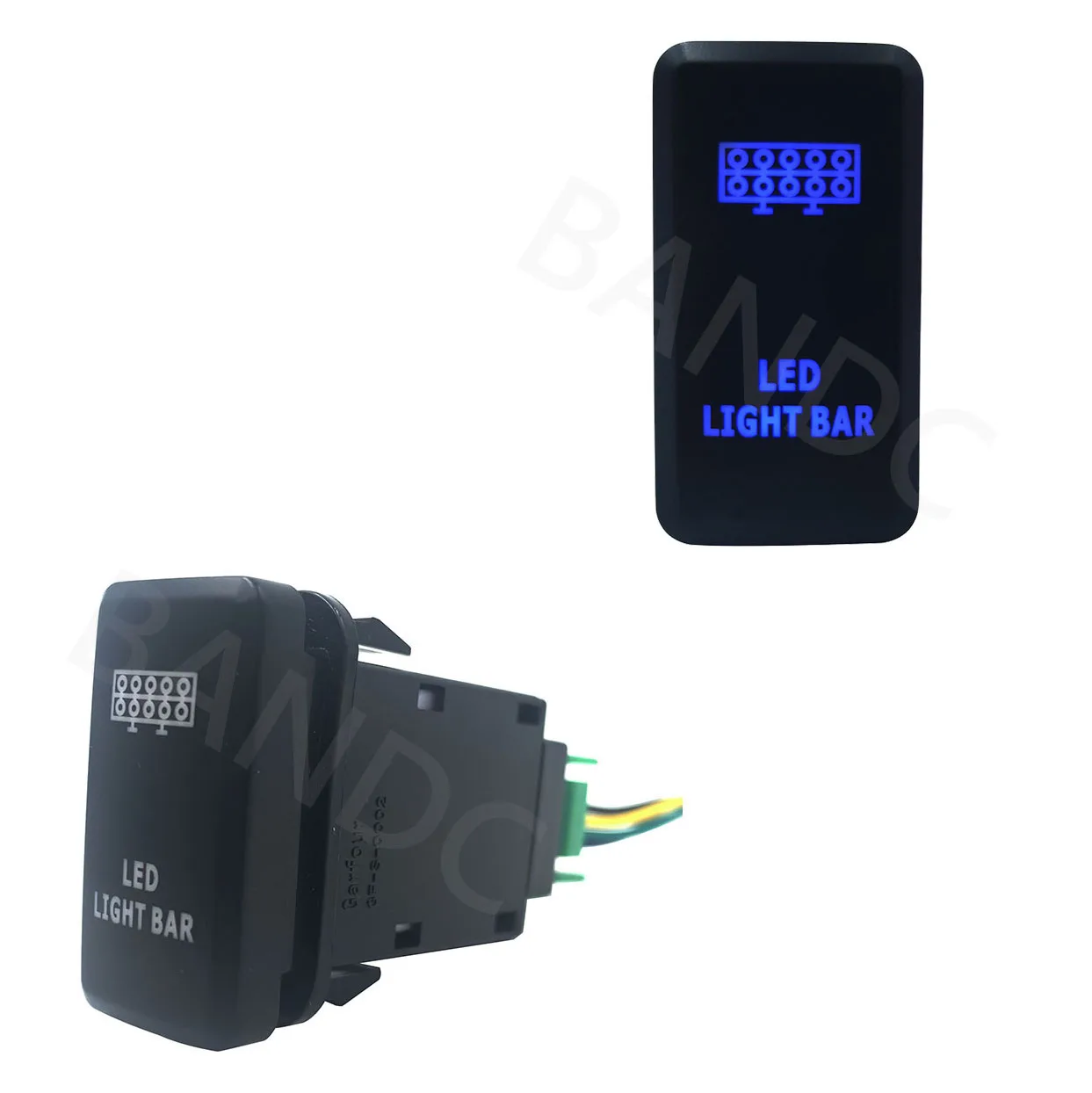 Lampada A Led Blu, Barra Luminosa A Led 3Amp 12V On Off Interruttore A Pulsante Spst Con Connettore Di Cablaggio Per Toyota Fj Cruiser 2010-2013