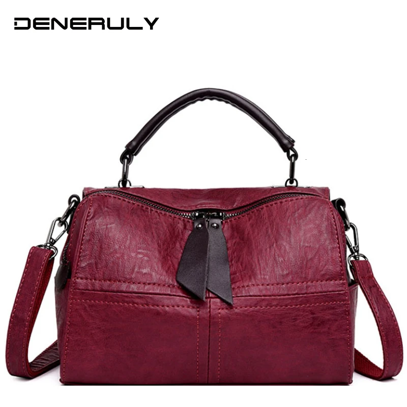 

Vintage Leather Shoulder Bag Women Luxury Handbags Famous Brands Designers Leather Handbags Ladies Tote Bags Messenger Bags Sac