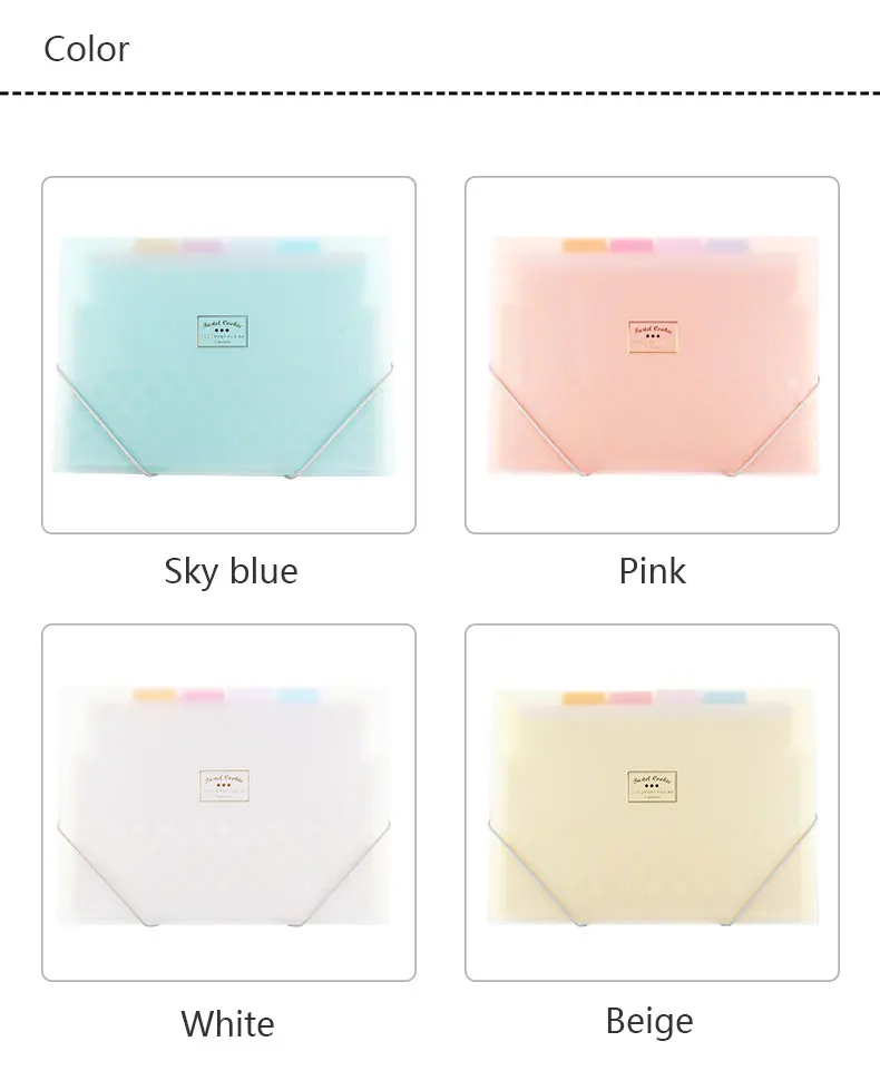 Frosted PP folder Expanding Wallet 8 layers inner Document organizer File folder A4 4 colors available Folder fog-like feeling