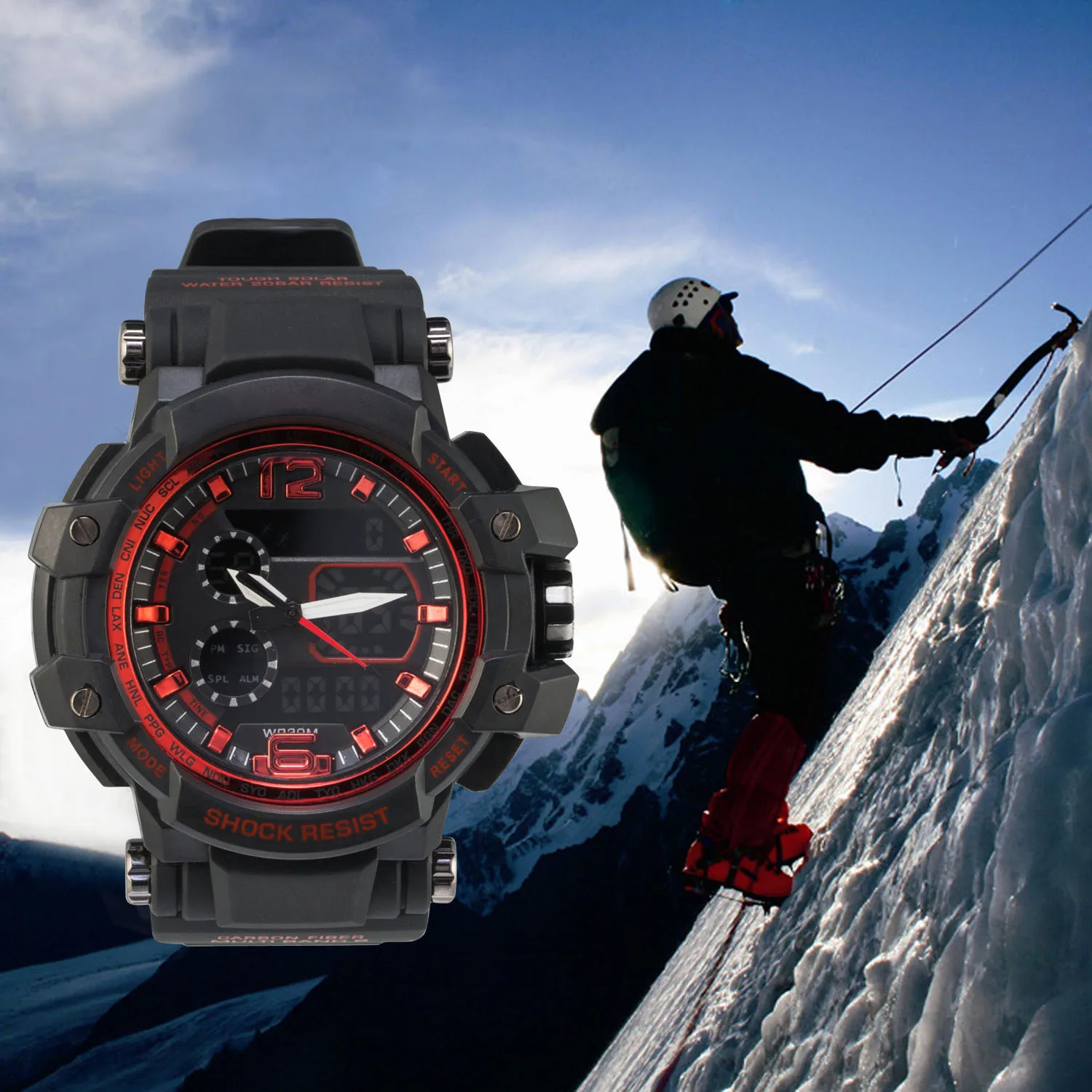 

2019 New Style Multi-functional Sports Table Simple Digital Display Outdoor Sports Men's Women's Waterproof Dual Display Watches