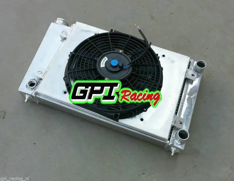 Новый 2-рядный алюминиевый радиатор для VW fit Golf Mk1 1 5 1981-1984 1982 + кожух вентилятора |