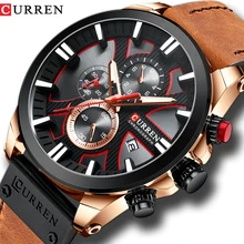 2019 Curren Heren Horloges Top Brand Luxe Fashion Lederen Band Sport Quartz Horloges Outdoor Casual Horloge Waterdicht Klok