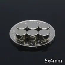 30 шт. 5x4 мм неодим магнитный диск маленький круглый супер мощный Strong Permanent Постоянные Магнитные магниты для рукоделия
