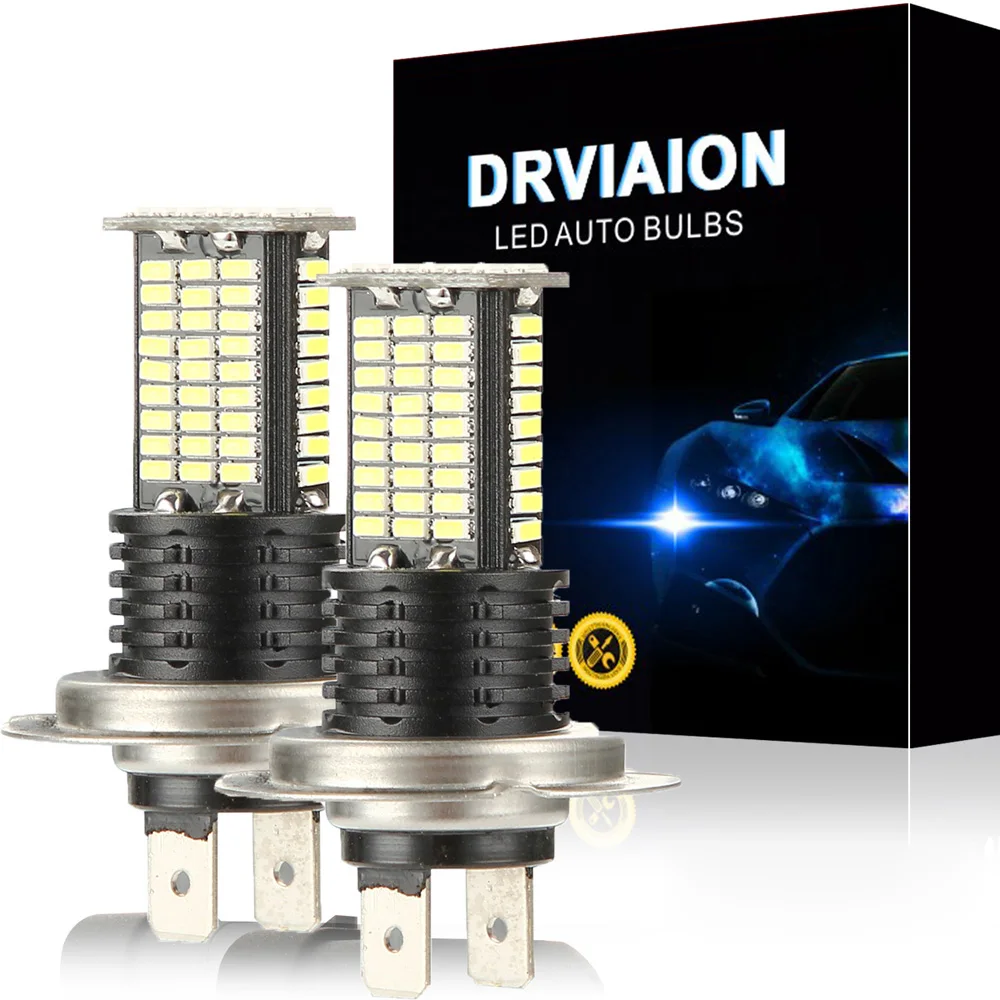 Водонепроницаемый IP68 2 шт H7 автомобильные Противотуманные фары лампа 3030SMD 3200LM 6000K 12 V-24 V