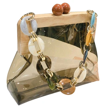 

Acrylic Box Bag Bucket Bag For Women Acrylic Clip Evening Bag Ins Chain Luxury Women Handbag Banquet Party Purse Shoulder Bags L