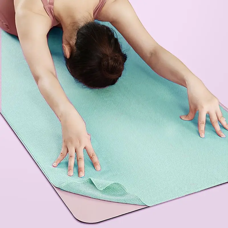 New Collapsible Doublesided Yoga Towel With Nonslip Beads Sweatabsorbent Mat Yoga Blankets